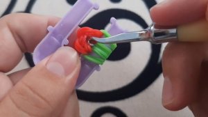 ❗БЕЗ СТАНКА? ДОЛЬКА АРБУЗА ? на рогатке из резиночек RAINBOW LOOM ? Rainbow loom watermelon ?