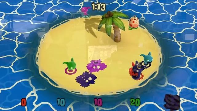 Crazy 9 Player Wii U Party Game - Chompy Chomp Chomp Party смотреть онлайн