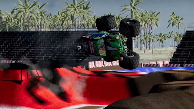 Monster Jam BeamNG Crash Madness Grave Digger Edition! смотреть онлайн