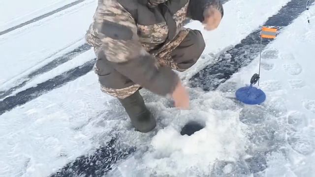 Зимняя рыбалка на жерлицы. Река Ишим Бастау - Новоалександровка смотреть онлайн