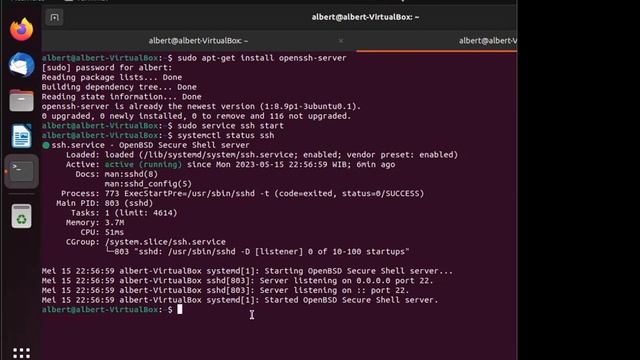 Setting SSH Pada Linux Menggunakan Oracle VirtualBox (Ubuntu) смотреть онлайн