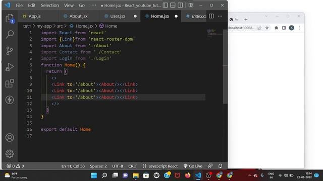 React Router Link Tutorial in Hindi || смотреть онлайн