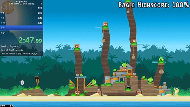 Angry Birds Bird Island Speedrun (Mighty Eagle) (5:33) (World Record) смотреть онлайн
