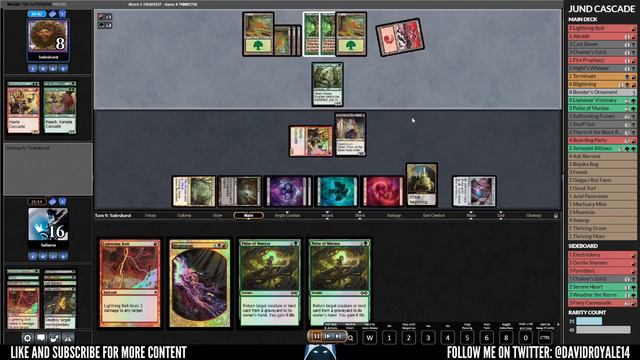 MTG PAUPER LEAGUE JUND CASCADE: VS RG PONZA смотреть онлайн