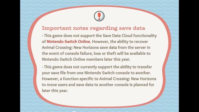 Animal Crossing: New Horizons To Allow Switch-to-Switch Save File Transfer...Eventually