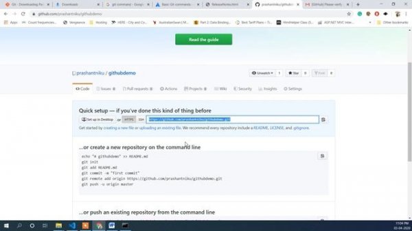 Github Lesson 1 - How to clone github repository in vs code