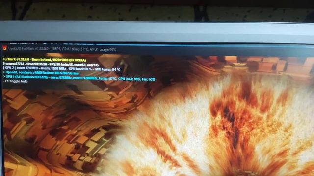 30 минутное тестирование видеокарты MSI HD 5770 Hawk в furmark смотреть онлайн