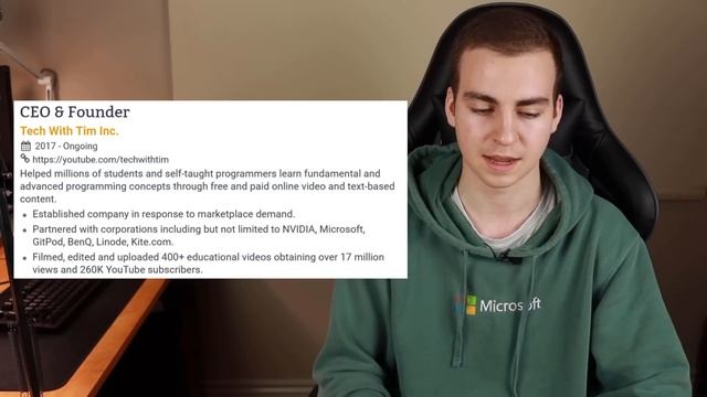 The Resume That Got Me Into Microsoft - Intern Software Engineer Resume Tips смотреть онлайн