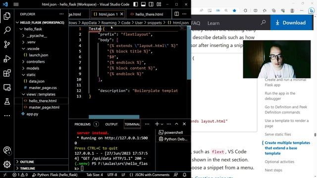 Arquivos estáticos no projeto, template de layout e requirements.txt смотреть онлайн