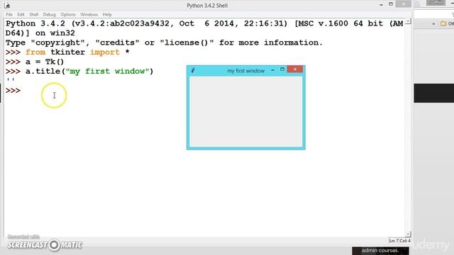 Creating window in Python Application Programming(17CS664) смотреть онлайн