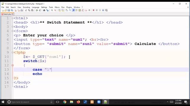 Switch Statement in PHP || Php Tutorial - 6 || By:- Ankit Jain смотреть онлайн
