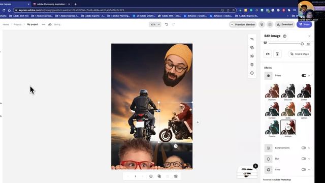 Photoshop Inspiration Generator and Adobe Express смотреть онлайн