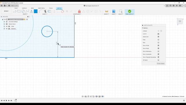 4: Fusion 360 - Sketch Dimension Y8 смотреть онлайн