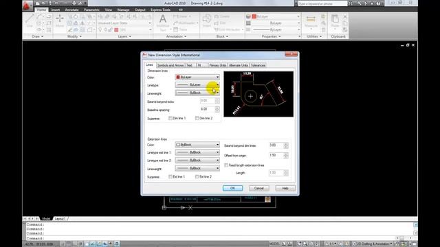 4การเขียนแบบด้วย AutoCAD 2010 เบื้องต้น ตอนที่ 4 การบอกขนาด Dimensioning смотреть онлайн