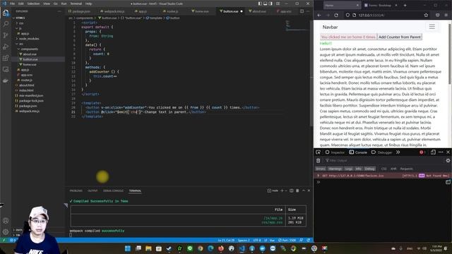 Programing:สอนโคตรพื้นฐาน VUEJS EP.10 (Emit / Ref / Life Cycle) смотреть онлайн
