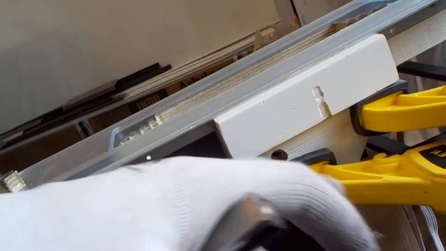 Врезка ригеля шаблоном Фарида, база 7 (старая)