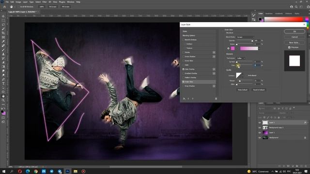 Photoshop Tutorial: How to Create Neon Glow Effect Lights| Неоновый свет смотреть онлайн