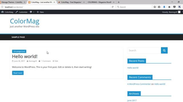 How to import demo content for free WordPress themes from ThemeGrill смотреть онлайн