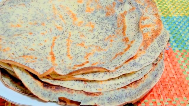 Маковые Блинчики с двумя Начинками. ВКУСНО! смотреть онлайн