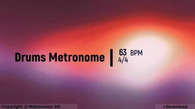 63 BPM Drums Metronome 4/4 смотреть онлайн