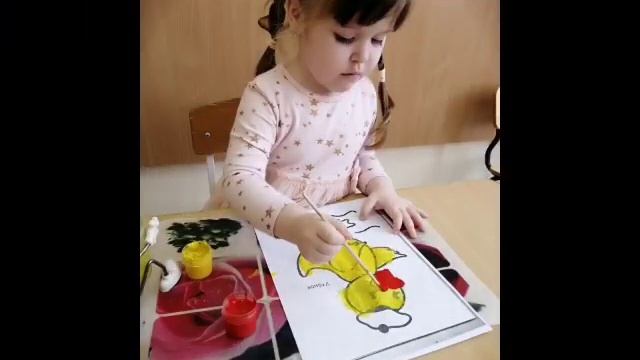 «Утенок» - рисование красками в группе раннего возраста и первой младшей группе. смотреть онлайн
