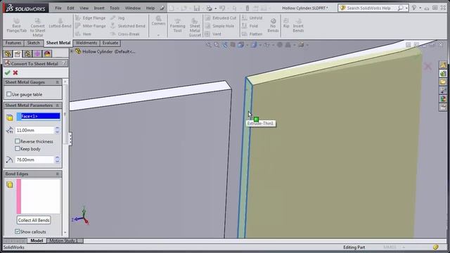SOLIDWORKS Tutorial: 2 Ways to Flatten a Cylindrical Sheet Metal Part смотреть онлайн