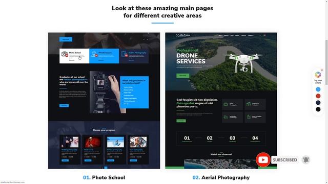Altaframe - Drone Aerial Videography and Photo School WordPress Theme смотреть онлайн