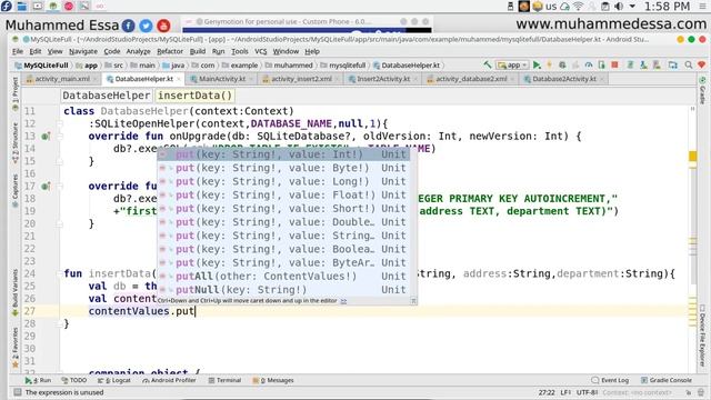 37 Kotlin android SQLite Database смотреть онлайн