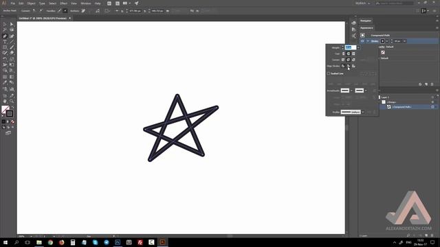 Enable the disabled align stroke options in Illustrator смотреть онлайн