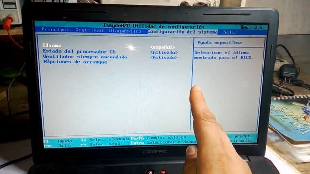 09 Configuración de Arranque de BIOS Laptop Compaq Presario CQ60 смотреть онлайн