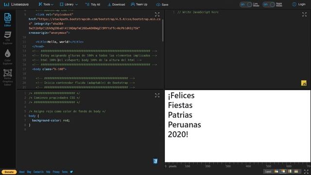? Felices Fiestas Patrias Peruanas 2020 en HTML5, CSS3 y Bootstrap 4 смотреть онлайн