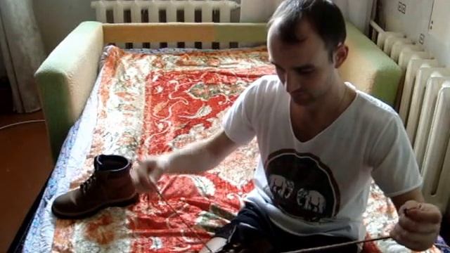 Как правильно шнуровать высокие ботинки нубук . смотреть онлайн