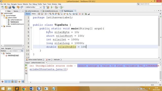 Mudah Belajar Java - #10 Jenis Tipe Data Variabel смотреть онлайн