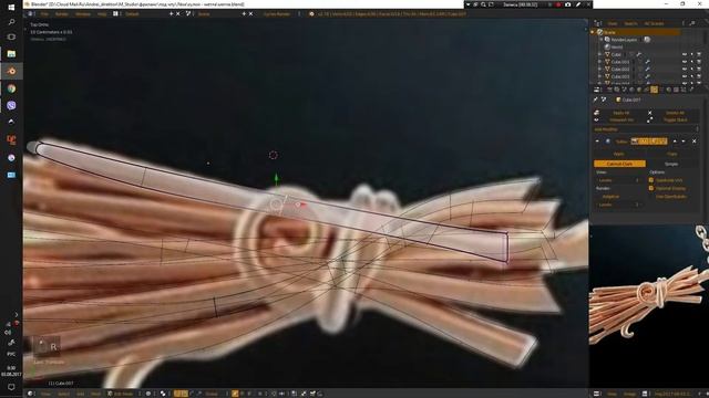 Кулон "метла ведьмы". Часть 1. Blender 3d. Моделинг. смотреть онлайн