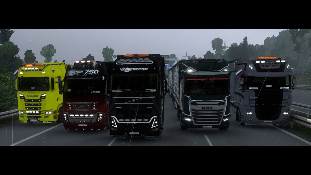 Конвой Euro Track Simulator 2 #eurotrucksimulator2 #конвой