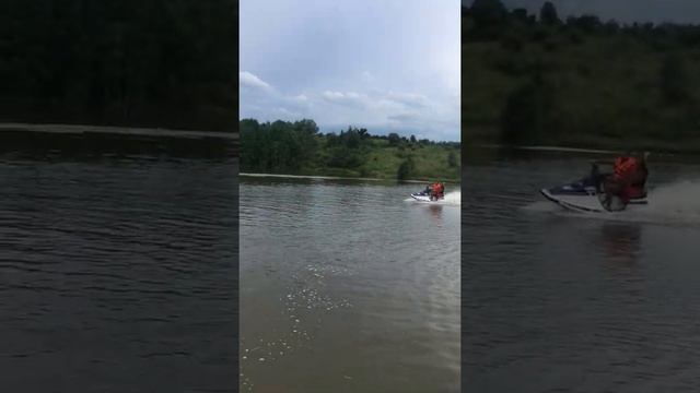 Гидроцикл Kawasaki Jet Ski 1995р., випробування на озері