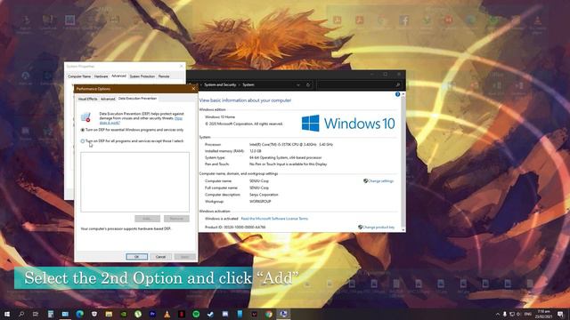 How to Add a file in DEP/Data Execution Prevention смотреть онлайн