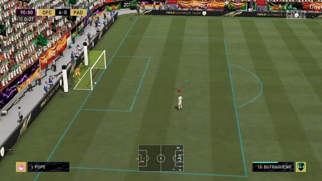 Fifa21 - вратарь выполняет простое действие