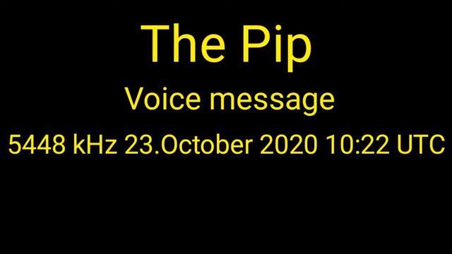 -The Pip- voice message 23.October 2020 10:22 UTC смотреть онлайн