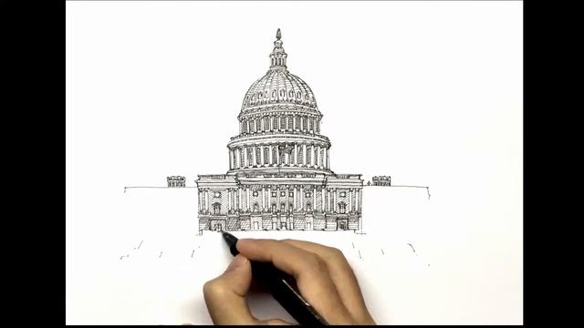 [Sketch Daily TIMELAPSE] Inauguration 2017 How to draw Capitol Hill (U.S Capitol) смотреть онлайн