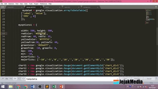 Cara membuat chart gauge menggunakan google chart pada IoT kontrol suhu (firebase data) смотреть онлайн
