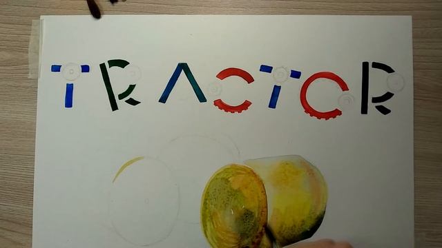 Рисуем СТОГ СЕНА и ШРИФТ TRACTOR | Пошаговое видео смотреть онлайн