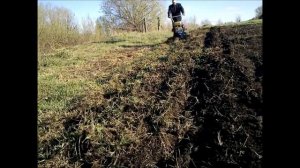 Мотоблок Нева   Пробую взять целину за 3 прохода гусиными лапками