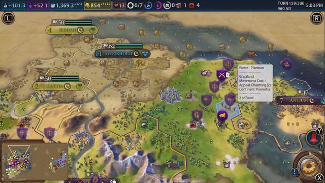 Civilization VI Switch Rome Playthrough #40 (The crumbling of the walls!!) смотреть онлайн