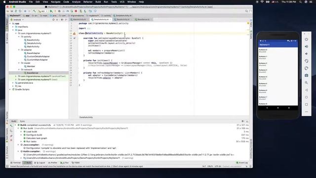 11 - Base Class for Activity, Adapter(Kotlin) смотреть онлайн