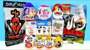 СЮРПРИЗ MIX! LOL Miniature, СИРЕНОГОЛОВЫЙ, Marvel, Jurassic World, Disney Unboxing Kinder Surprise