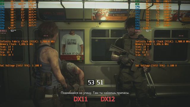 DirectX 11 vs DirectX 12 /4K/ Resident Evil 3 Raccoon City /3800X /RX5700XT/ смотреть онлайн