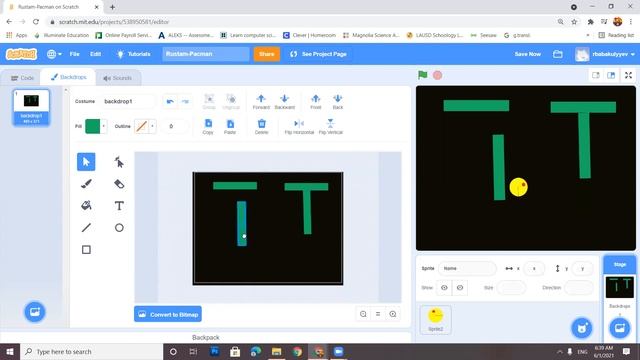 Video #2 - Make the background and program the Pacman so it can not go through the barriers. смотреть онлайн