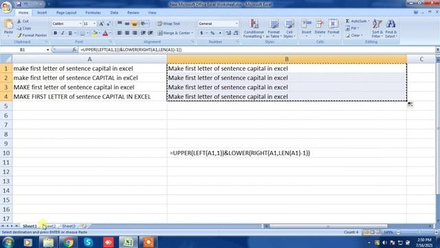 How To Make First Letter Of Sentence Capital In Excel In 2022 смотреть онлайн