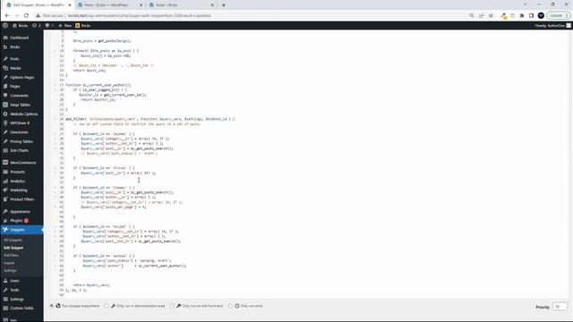 Show only posts of logged in author when using Bricks Builder смотреть онлайн
